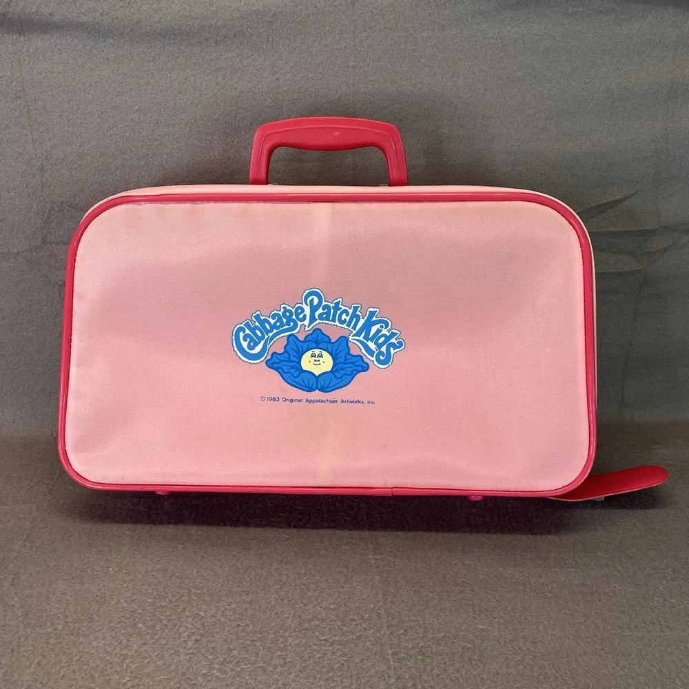 Vintage 1983 Cabbage Patch Kids Suitcase Luggage Bag  Doll Carry Case